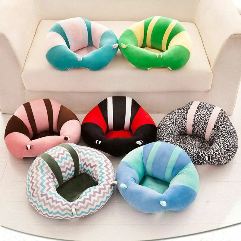 Kids Baby Support Seat: Comfortable Sit Up Soft Chair Cushion Sofa Plush Pillow Toy Bean Bag